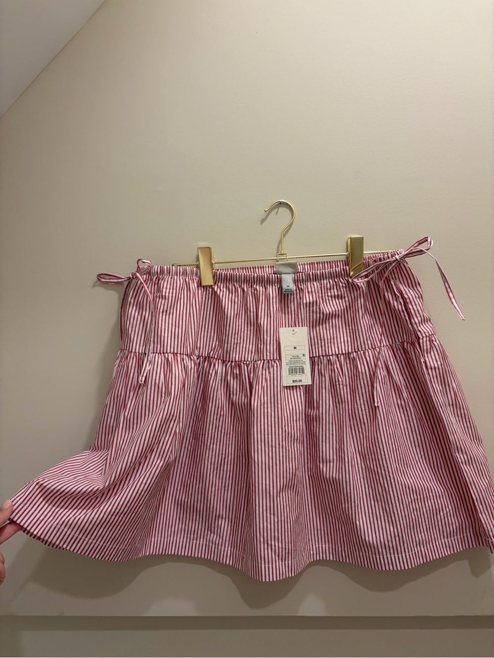 Target “a new day brand” Red & White Striped Tiered Skater Skirt [Size Medium] - Picture 3 of 5